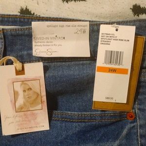 New Jessica Simpson Spotlight High Rise slim Straight Jeans 24W NWT